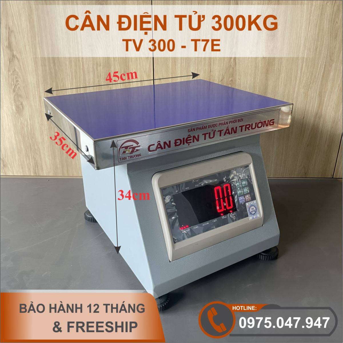 Cân đồng hồ điện tử 300kg T7E